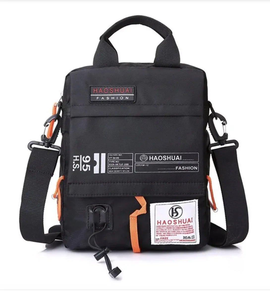 Men's Nylon Outdoor Shoulder Bag & Small Messenger Backpack