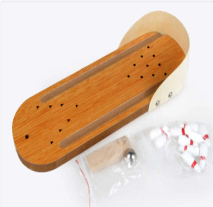 Mini Wooden Bowling Tabletop Game