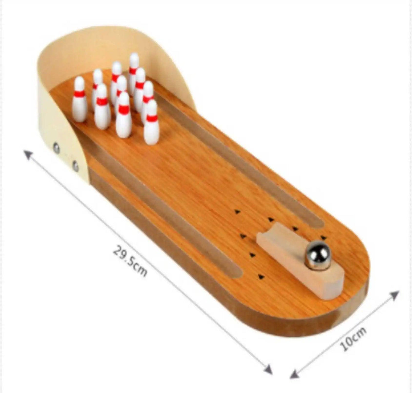 Mini Wooden Bowling Tabletop Game