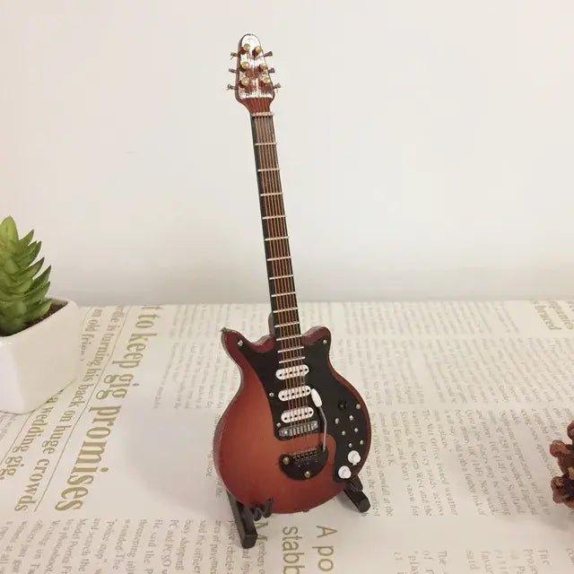 Miniature Wooden Acoustic Electric Guitar Toy Ornament