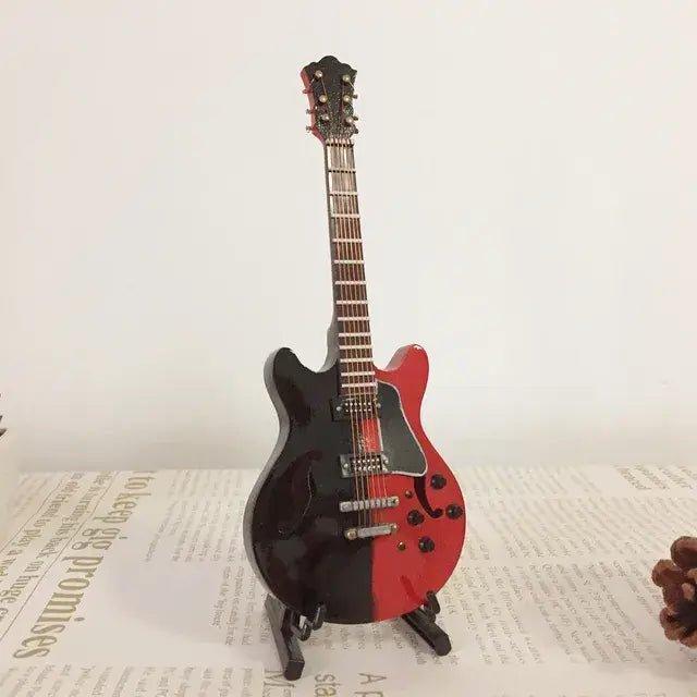 Miniature Wooden Acoustic Electric Guitar Toy Ornament