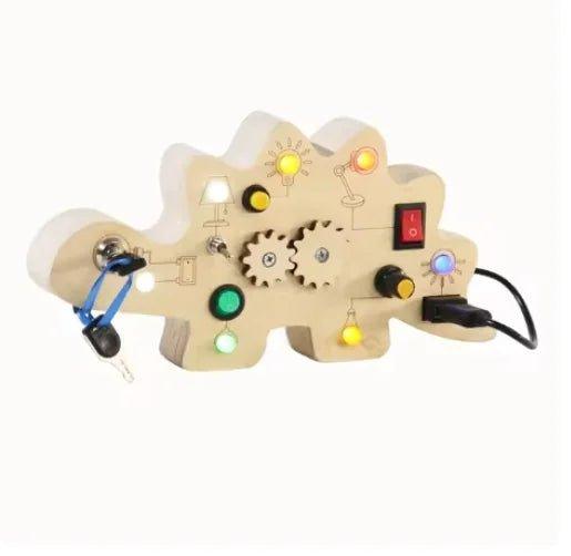 Montessori Busy Board with LED Lights for Toddlers