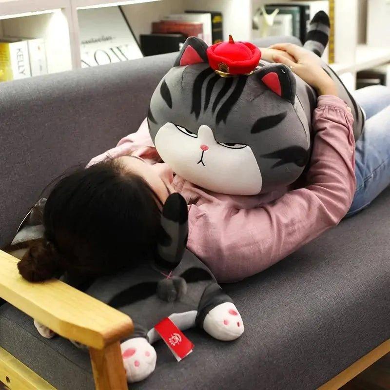 Moody Kawaii Cat Plush Toy