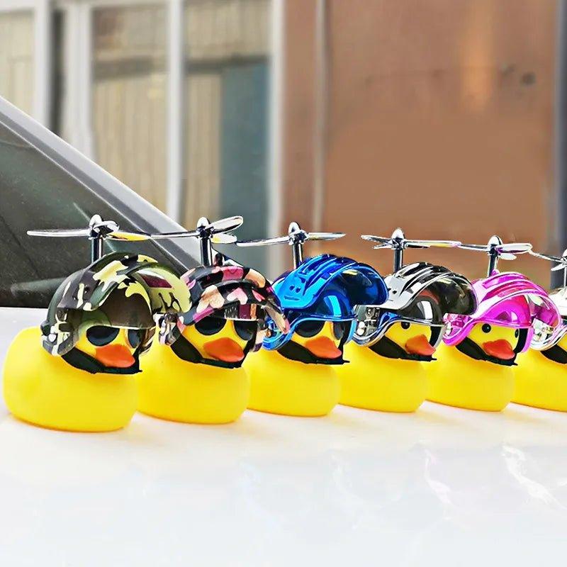 Motor Accessories Yellow Duck With Helmet