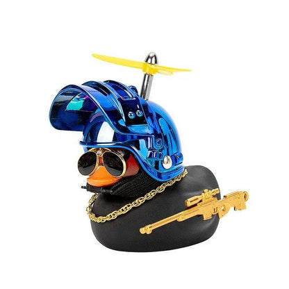 Motor Accessories Yellow Duck With Helmet