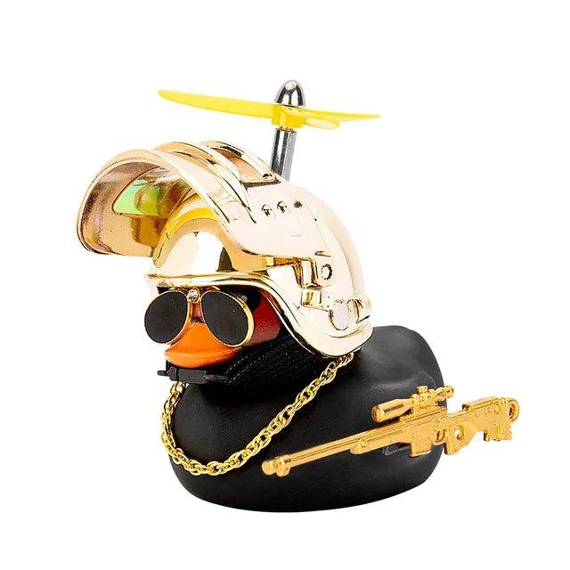 Motor Accessories Yellow Duck With Helmet