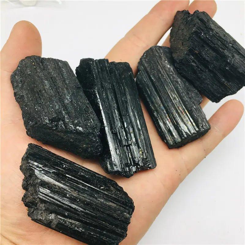 Natural Black Tourmaline Gravel Raw Gemstone