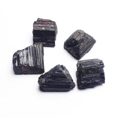 Natural Black Tourmaline Gravel Raw Gemstone