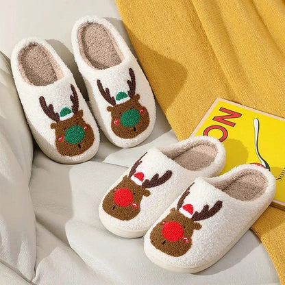 New Christmas Elk Cotton Slippers