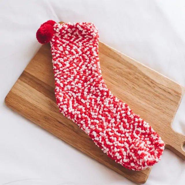 New Coral Fleece Cake Socks