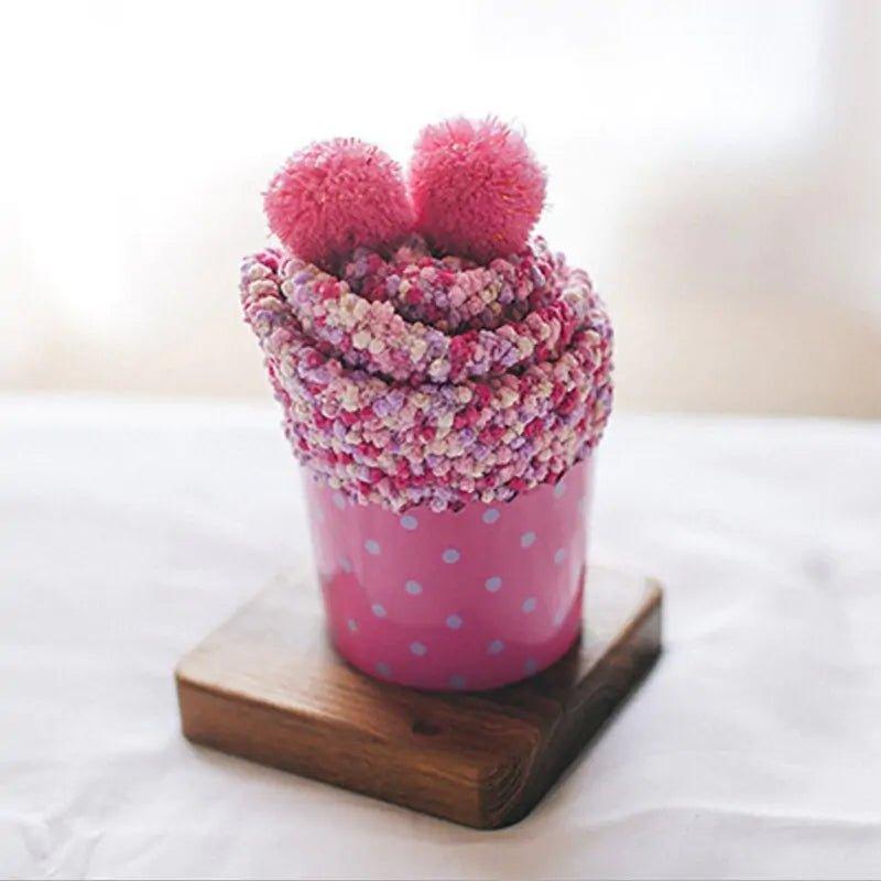 New Coral Fleece Cake Socks