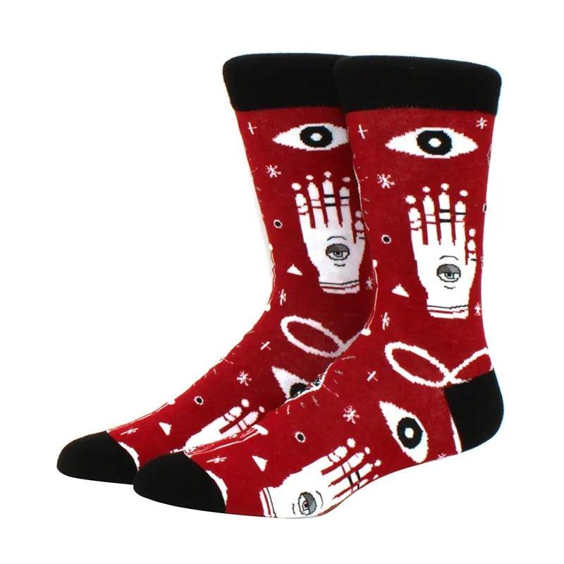 New Men's Diamond Ramen Astronaut Pattern Hip Hop Socks