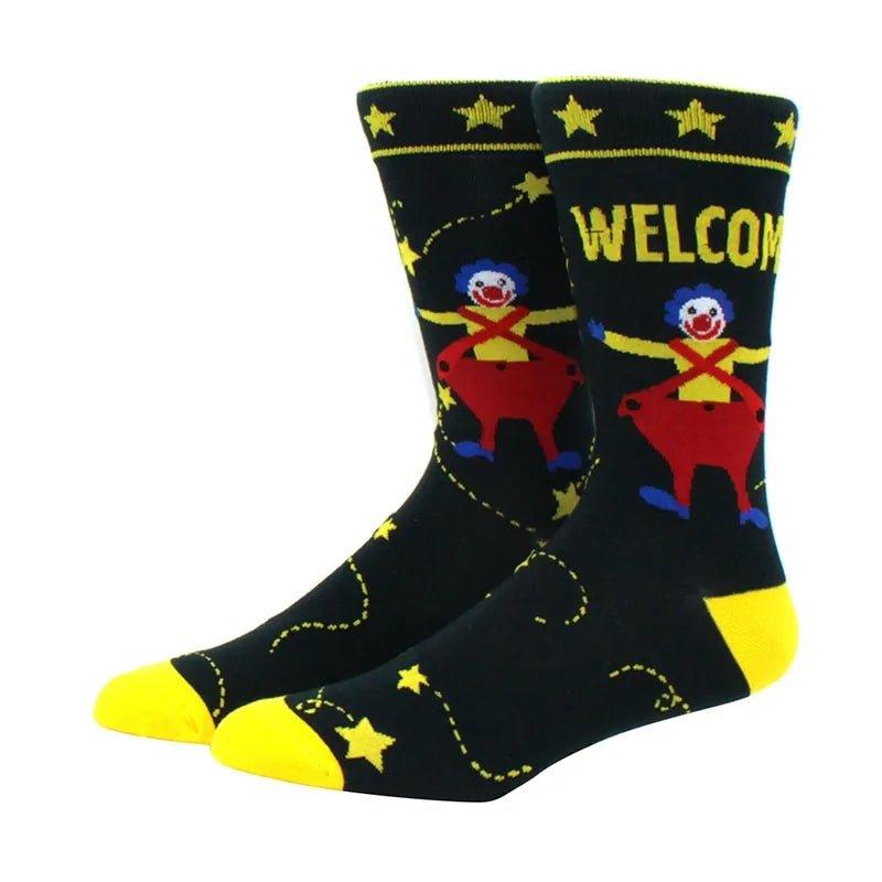 New Men's Diamond Ramen Astronaut Pattern Hip Hop Socks