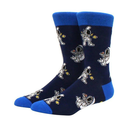 New Men's Diamond Ramen Astronaut Pattern Hip Hop Socks