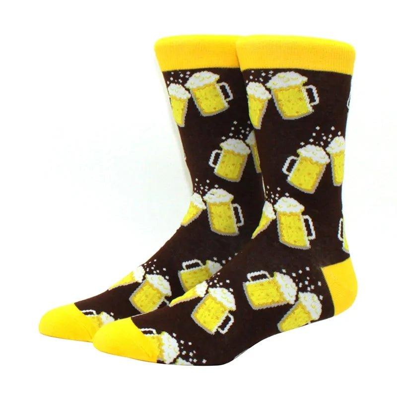 New Men's Diamond Ramen Astronaut Pattern Hip Hop Socks