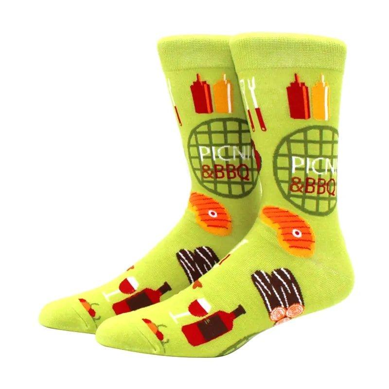 New Men's Diamond Ramen Astronaut Pattern Hip Hop Socks