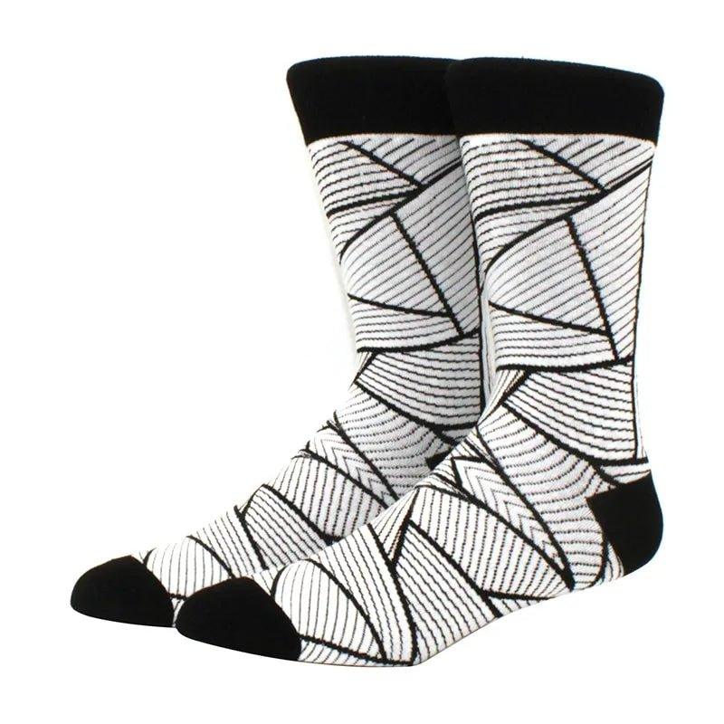 New Men's Diamond Ramen Astronaut Pattern Hip Hop Socks