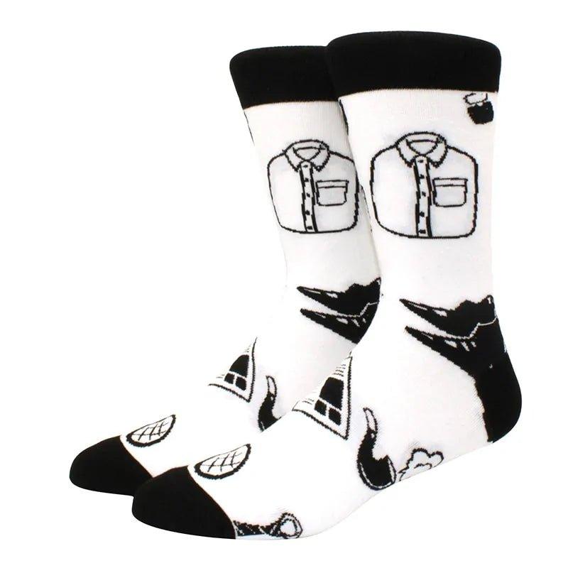 New Men's Diamond Ramen Astronaut Pattern Hip Hop Socks