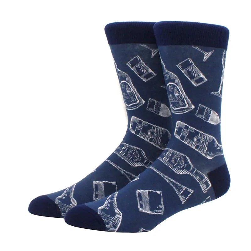 New Men's Diamond Ramen Astronaut Pattern Hip Hop Socks