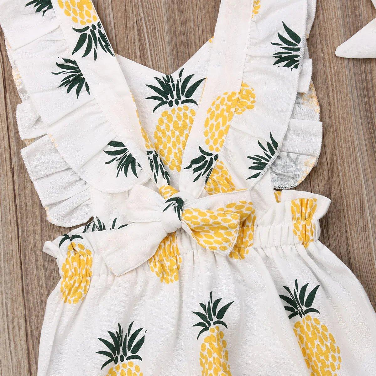 Newborn Pineapple Print Romper Set