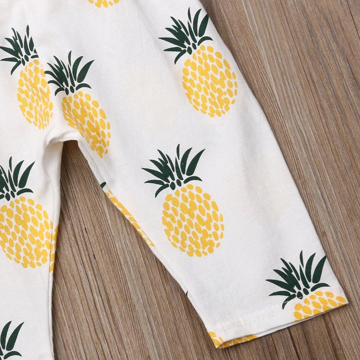 Newborn Pineapple Print Romper Set