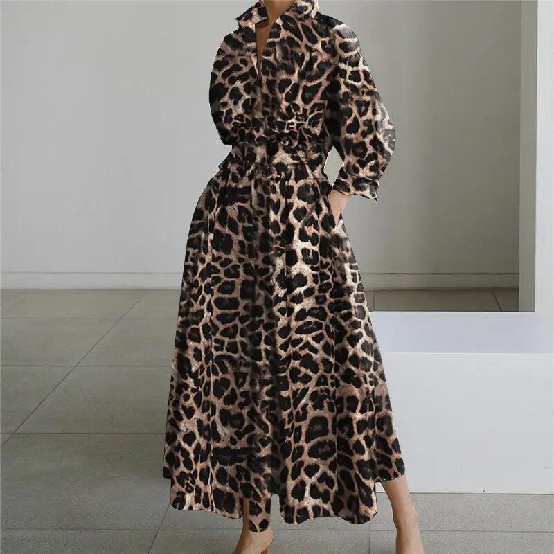 WOLF Long Dress with Notched Lapel