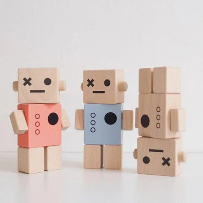 Nordic Style Wooden Robot Toy