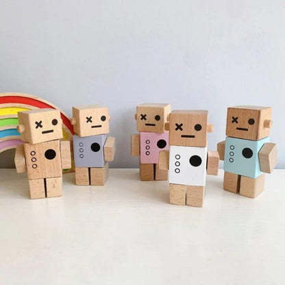 Nordic Style Wooden Robot Toy