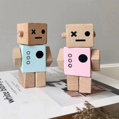 Nordic Style Wooden Robot Toy