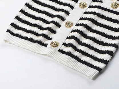 O Neck Striped Set