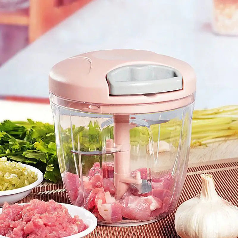 Effortless Food Prep: Stainless Manual Chopper for Quick & Easy Cooking