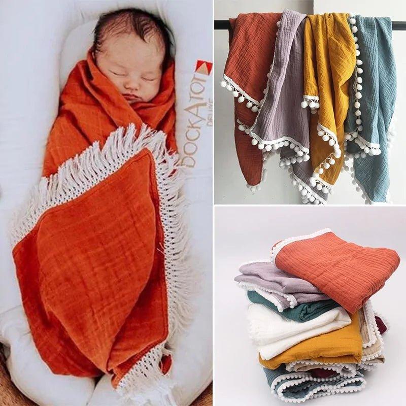 Organic Cotton Baby Tassel Blankets