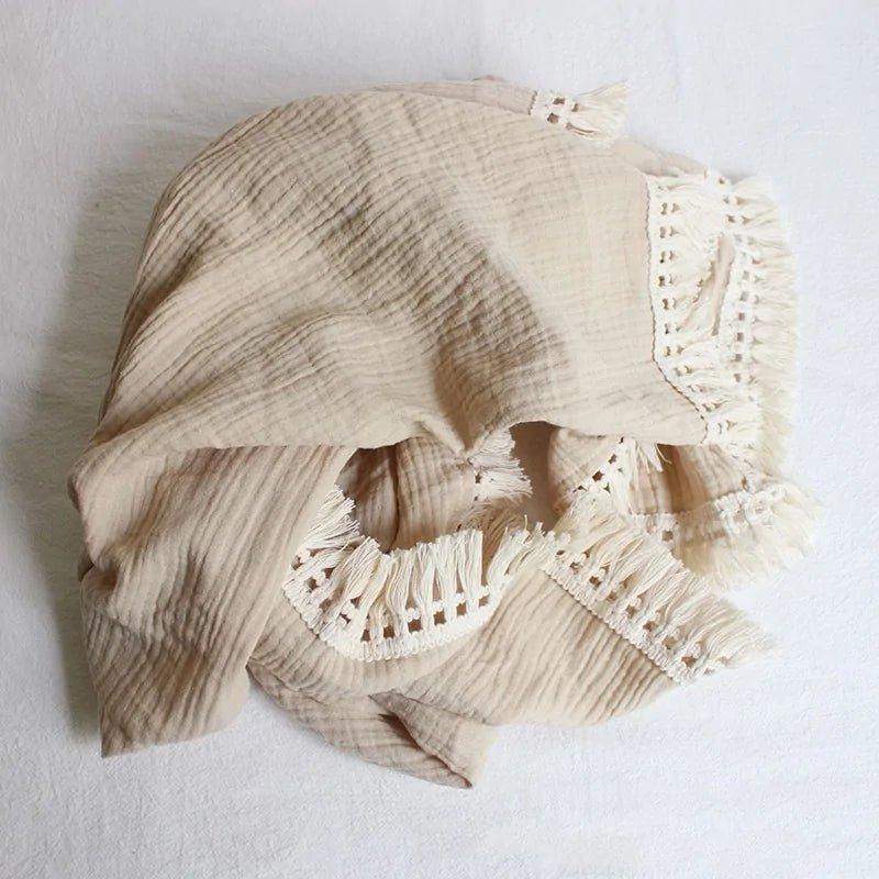 Organic Cotton Baby Tassel Blankets