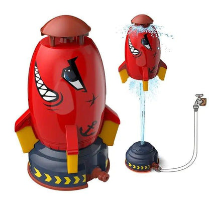 Outdoor Rocket Water Pressure Sprinkler Toy for Kids