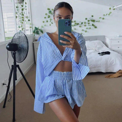 Oversized Pajama Shorts Set