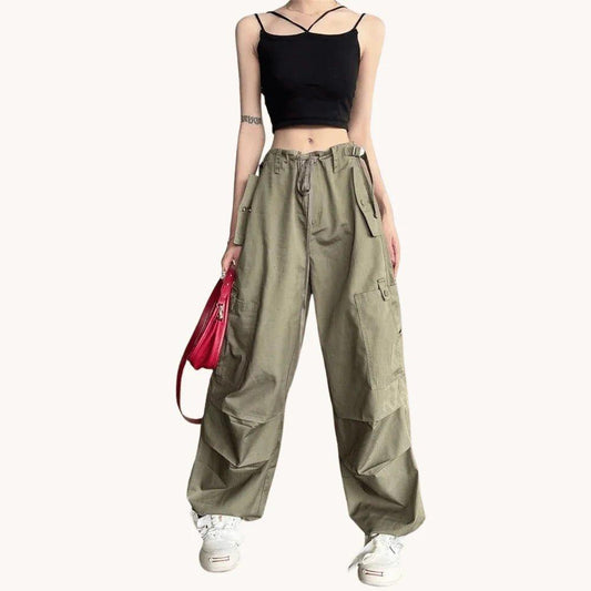 Oversized Retro Parachute Pants