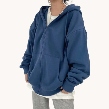 Oversized Zip - Up Hoodie