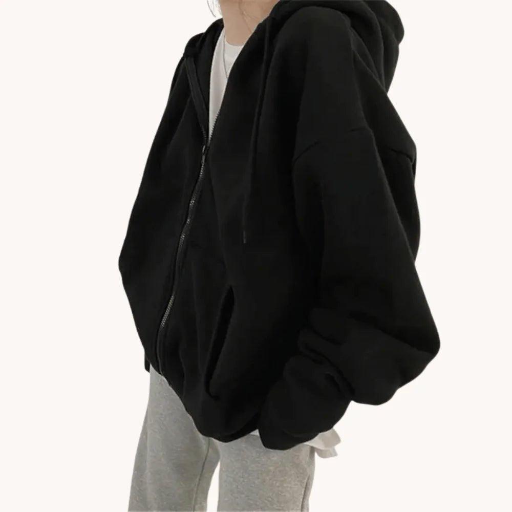 Oversized Zip - Up Hoodie