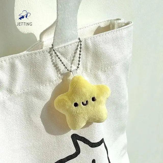 Cute Stars Plush Toy Doll Squeak Keychain