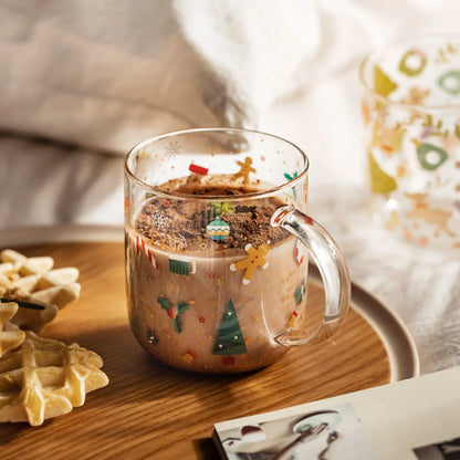 Creative Christmas Panda Glass Mug – Adorable & Festive Holiday Drinkware 🎅🐼