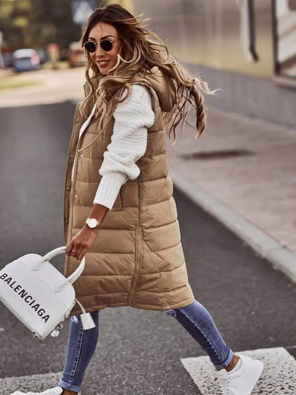 Parque - Knee - Length Quilted Vest for Women