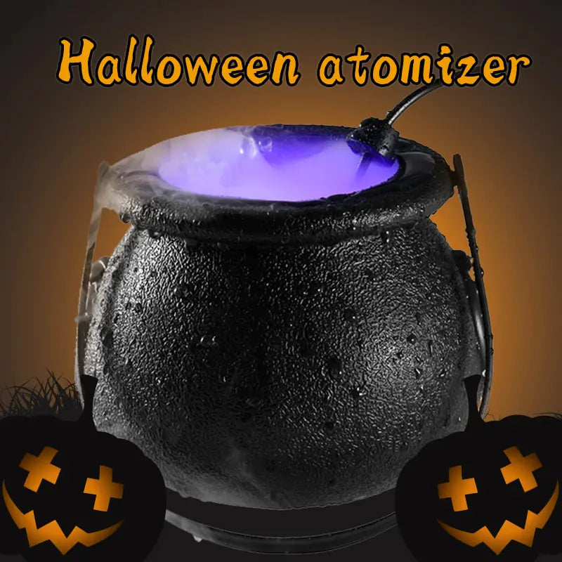 Halloween Smoke Machine Mist Maker Cauldron – Spooky LED Light Decoration - Home Kartz