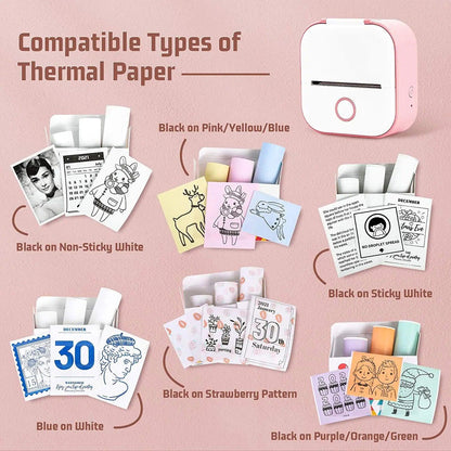 Phomemo 3 Rolls Self - adhesive Transparent Sticker Thermal Paper