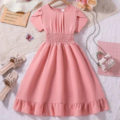 Pink Short - Sleeve Dress