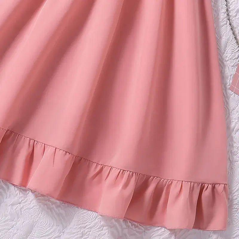 Pink Short - Sleeve Dress