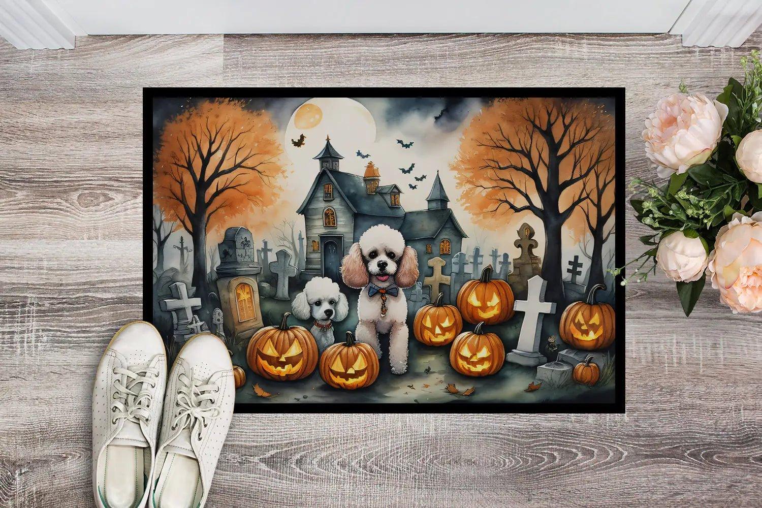 Poodle Spooky Halloween Doormat