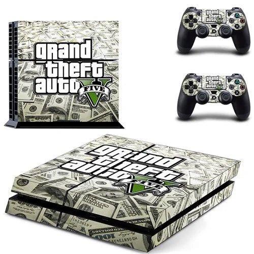 PS4 Grand Theft Auto V (GTA 5) Skin Sticker for Console & 2 Controllers