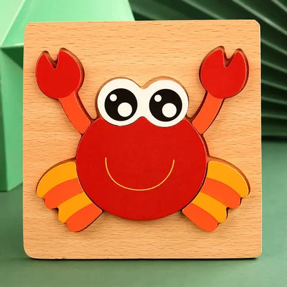 Wooden Puzzle - Engage Your Child's Imagination with Educational Animal Puzzles - Home Kartz