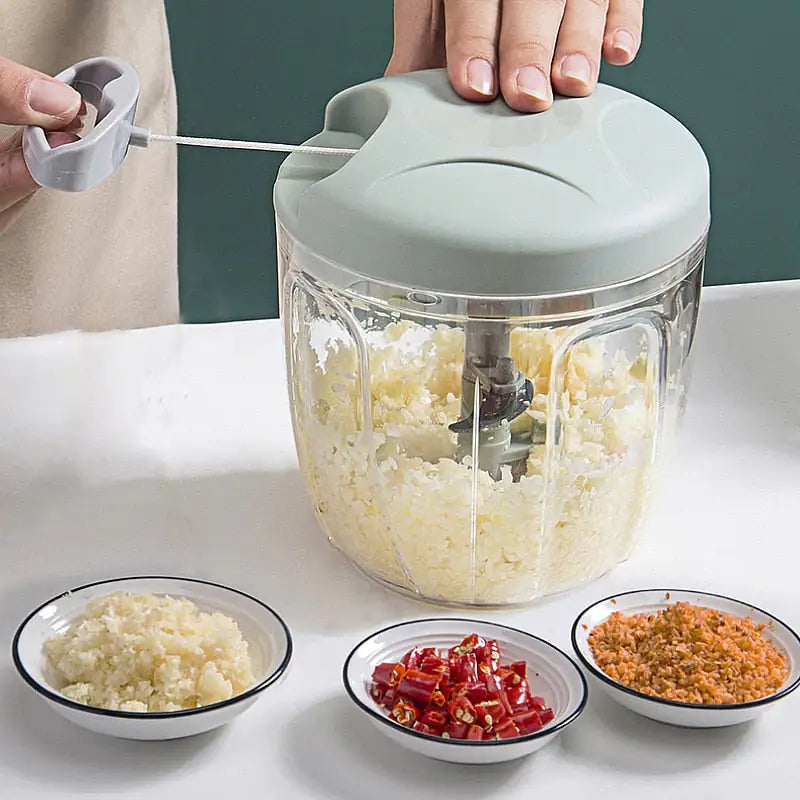 Effortless Food Prep: Stainless Manual Chopper for Quick & Easy Cooking