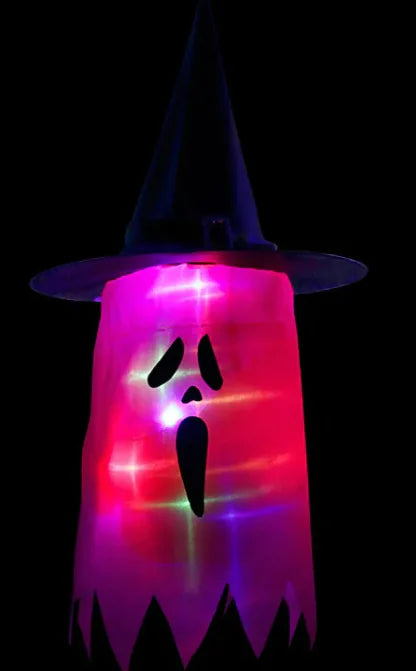 Spooky Halloween Ghost Lanterns | Festive Cloth Art Ghost String Lights